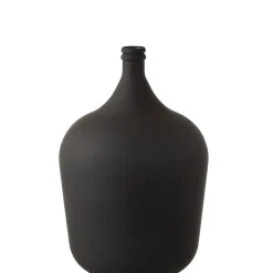 Vase dame jeanne en verre noir 38x38x56 cm