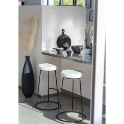 Vase dame jeanne en verre noir 38x38x56 cm