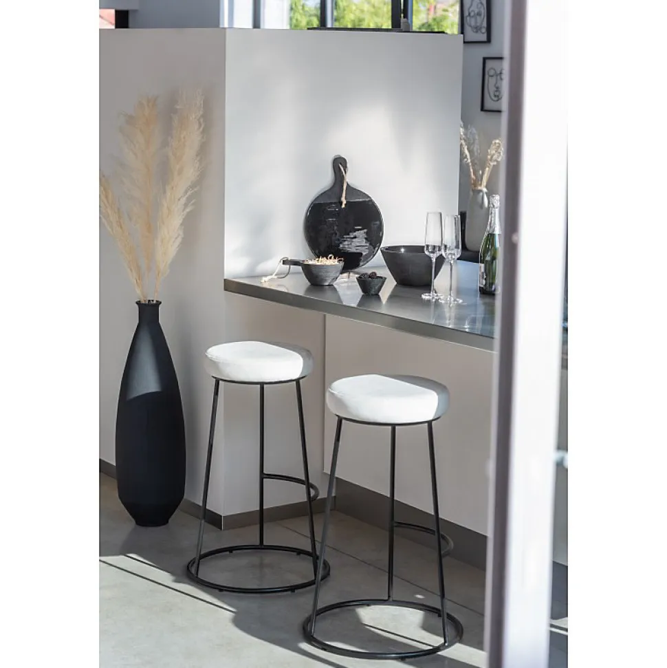Vase dame jeanne en verre noir 38x38x56 cm