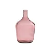 Vase dame jeanne en verre rose 18x18x30 cm