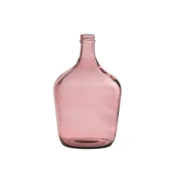 Vase dame jeanne en verre rose 18x18x30 cm