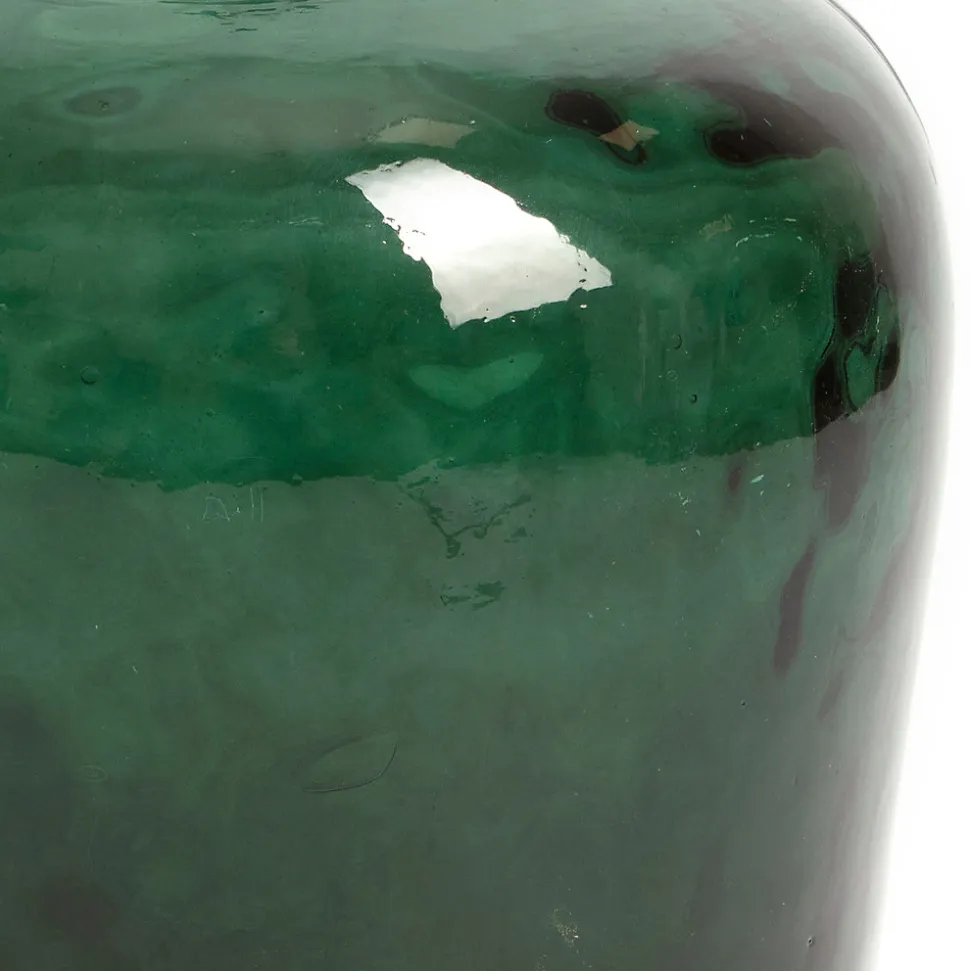 Vase décoratif en verre recyclé Jeanne vert 10L - l.24 x H.40 x Ø24 cm