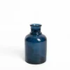 Vase décoratif en verre recyclé Lisse bleu 2,25L l.12 x H.20 x Ø12 cm