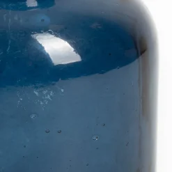 Vase décoratif en verre recyclé Lisse bleu 2,25L l.12 x H.20 x Ø12 cm