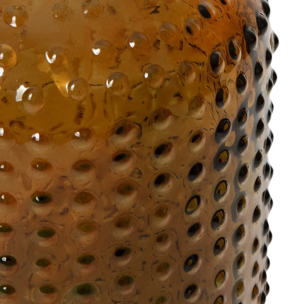 Vase décoratif en verre recyclé Nuxia bleu 5L - l.18 x H.31 x Ø18 cm