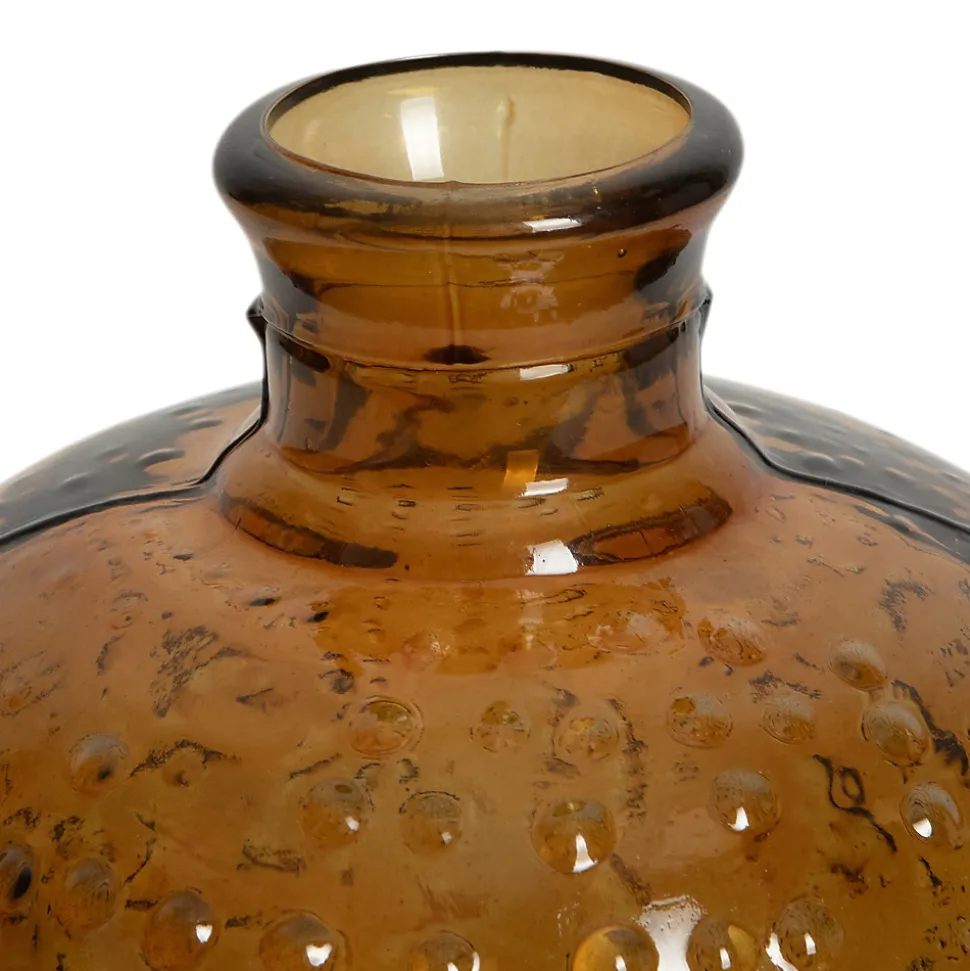 Vase décoratif en verre recyclé Nuxia bleu 5L - l.18 x H.31 x Ø18 cm