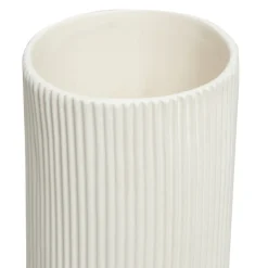 Vase en céramique blanc H.20,2 x Ø8,2 cm, JBY Creation