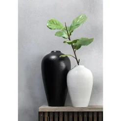 Vase en céramique blanc 22x22x35 cm