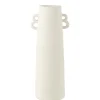 Vase en céramique blanc 22x18x55 cm