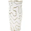 Vase en céramique blanche 16x32.5 cm