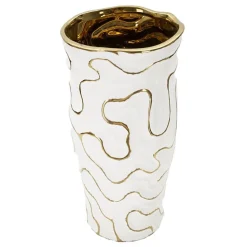 Vase en céramique blanche 16x32.5 cm