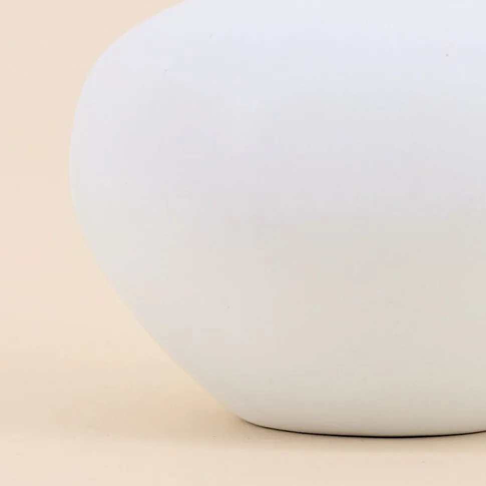 Vase en céramique blanche avec anse 11cm