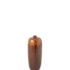 Vase en céramique marron 19x19x55 cm