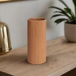 Vase en céramique terracotta H.20,2 x Ø8,2 cm, JBY Creation