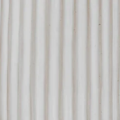 Vase en cuir synthétique & céramique H28cm blanc - Atmosphera