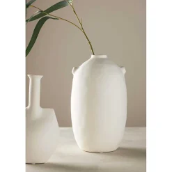 Vase en grès Madi Blanc cassé - Type: Vase & soliflore