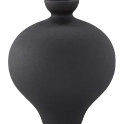 Vase en grès Rellis 6x24 cm - Noir