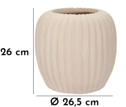Vase en magnésie Mist 26.5x26 cm