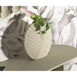 Vase en métal beige 32.5x13 cm