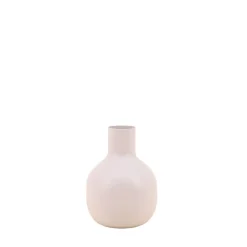 Vase en métal beige 15x10cm, Cléo