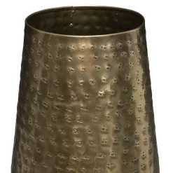 Vase en métal Oasis l.15 x H.23 cm doré brillant Atmosphera