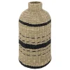 Vase en paille & métal H40cm - Atmosphera