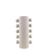 Vase en porcelaine à perles latérales 31cm
