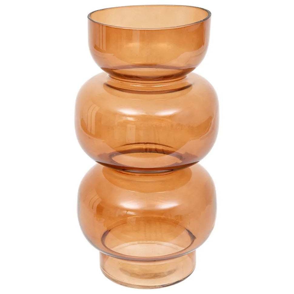 Vase en verre Be Vintage ambré H.25cm Atmosphera