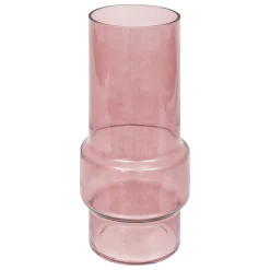 Vase en verre cylindrique Ella rose H.25cm Atmosphera