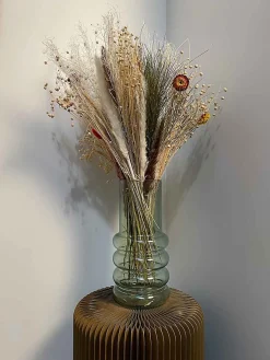 Vase en verre Lilea Ornami l.15 x H.30 cm vert
