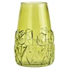 Vase en verre Motif floral en relief