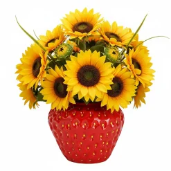 Vase Fraise en céramique design et moderne
