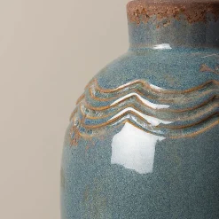 Vase gris bleu Grâce 15x9cm - CHEHOMA