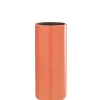 Vase haut en céramique rose 15x15x37 cm
