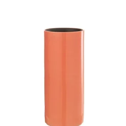 Vase haut en céramique rose 15x15x37 cm