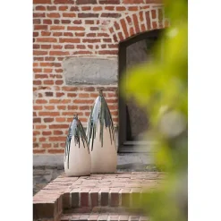 Vase haut peint en céramique 27x27x73 cm
