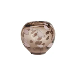 Vase marron en verre L14xH13cm