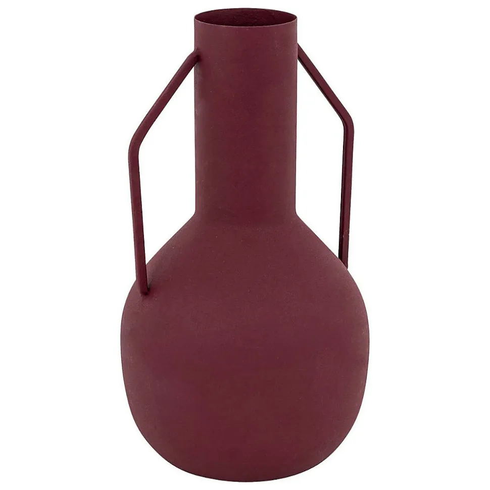 Vase métal Sylvain rouge rubis H20cm - Atmosphera