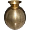 Vase Oasis - métal martelé - doré H40 cm - Atmosphera