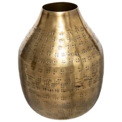 Vase Oasis - métal martelé - doré H15 cm - Multicolore- Atmosphera
