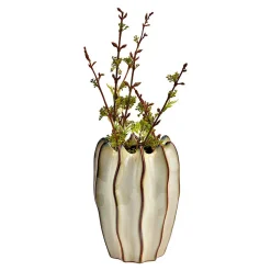 Vase ondulée Design beige design et moderne
