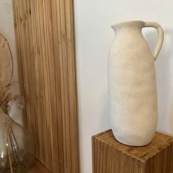Vase ou pichet en céramique Beige