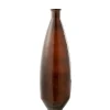 Vase ovale verre marron 27x81cm