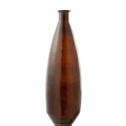 Vase ovale verre marron 27x81cm