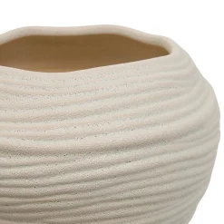 Vase Prudi blanc H22cm - Atmosphera