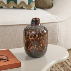 Vase Roen ambre H25,5cm - Atmosphera