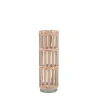 Vase rond en verre et fibres naturelles 19,7cm