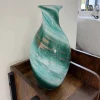 Vase Sablon vert verre 16x16x32cm