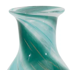 Vase Sablon vert verre 16x16x32cm