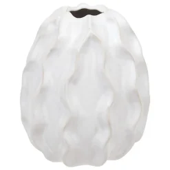 Vase Sandri blanc H17cm - Atmosphera